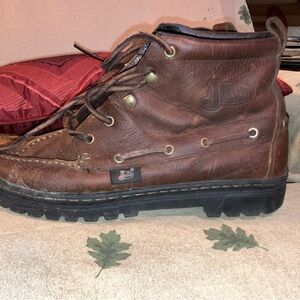 Justin Boots Brown Lace Up Women's Boots